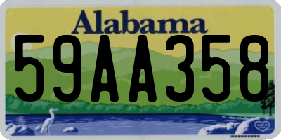 AL license plate 59AA358