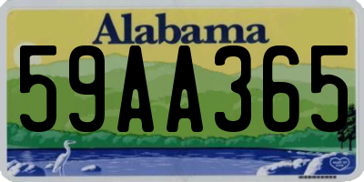 AL license plate 59AA365