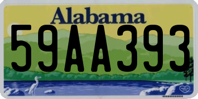 AL license plate 59AA393