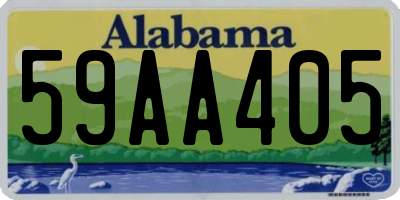 AL license plate 59AA405