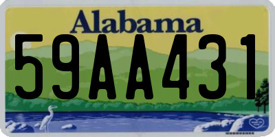 AL license plate 59AA431