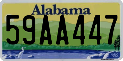 AL license plate 59AA447