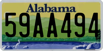 AL license plate 59AA494