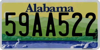 AL license plate 59AA522