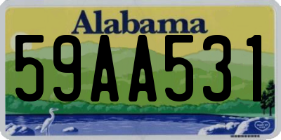AL license plate 59AA531