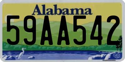 AL license plate 59AA542