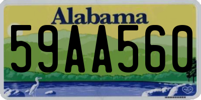 AL license plate 59AA560