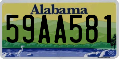 AL license plate 59AA581