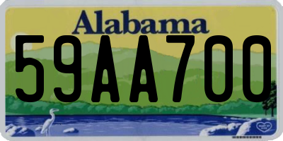 AL license plate 59AA700