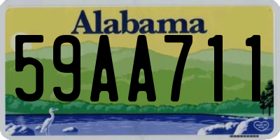 AL license plate 59AA711