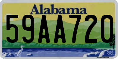 AL license plate 59AA720