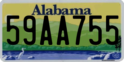 AL license plate 59AA755