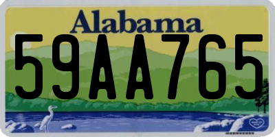AL license plate 59AA765