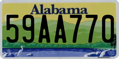 AL license plate 59AA770