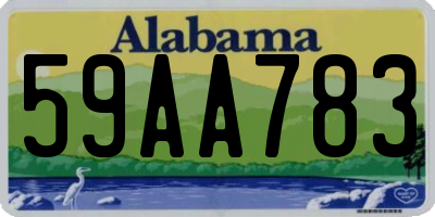 AL license plate 59AA783