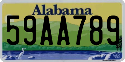 AL license plate 59AA789