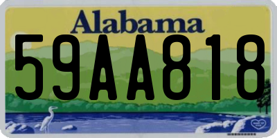 AL license plate 59AA818
