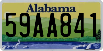 AL license plate 59AA841