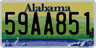 AL license plate 59AA851
