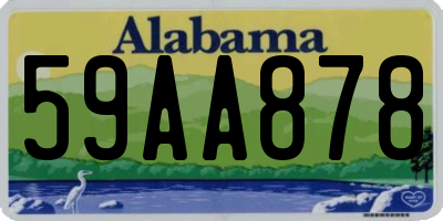 AL license plate 59AA878