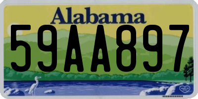 AL license plate 59AA897