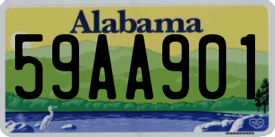 AL license plate 59AA901