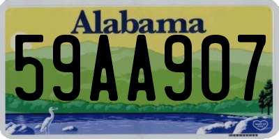 AL license plate 59AA907