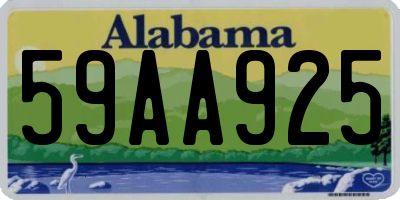 AL license plate 59AA925