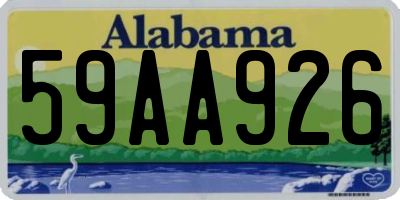 AL license plate 59AA926