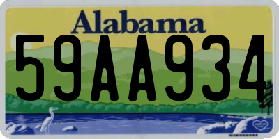 AL license plate 59AA934