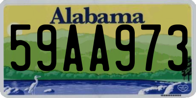 AL license plate 59AA973