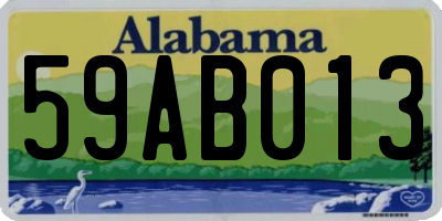 AL license plate 59AB013