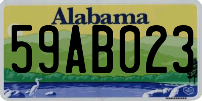 AL license plate 59AB023