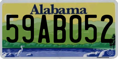 AL license plate 59AB052