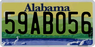AL license plate 59AB056