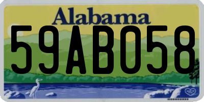 AL license plate 59AB058