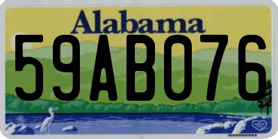 AL license plate 59AB076