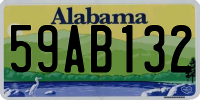 AL license plate 59AB132