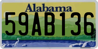 AL license plate 59AB136