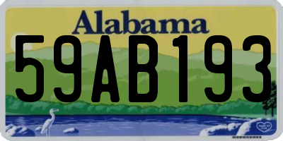 AL license plate 59AB193