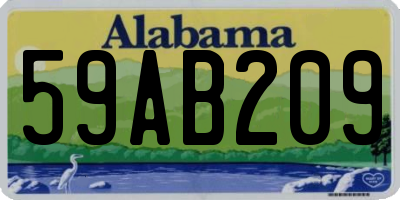 AL license plate 59AB209