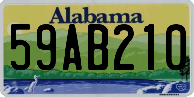 AL license plate 59AB210