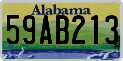 AL license plate 59AB213