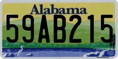 AL license plate 59AB215