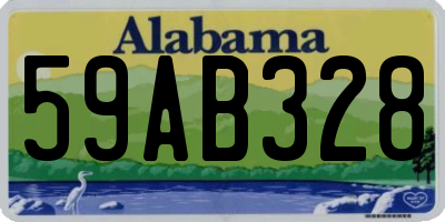 AL license plate 59AB328
