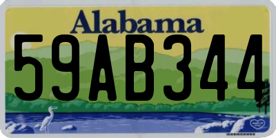 AL license plate 59AB344