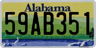 AL license plate 59AB351