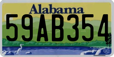AL license plate 59AB354