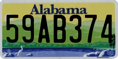 AL license plate 59AB374