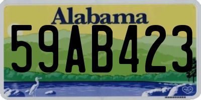 AL license plate 59AB423